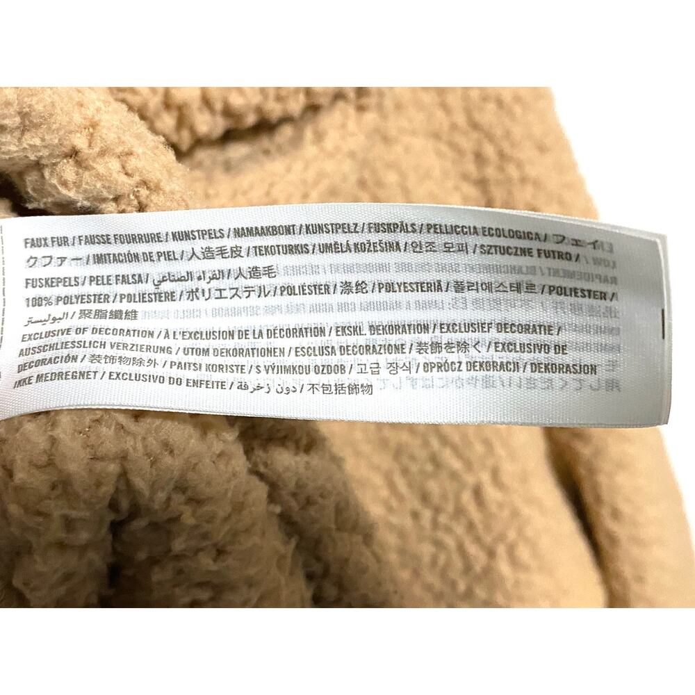 Hollister Sherpa Teddy Bear Coat Jacket Womens L Winter Cozy Indie Sleaze Fuzzy - Picture 7 of 7